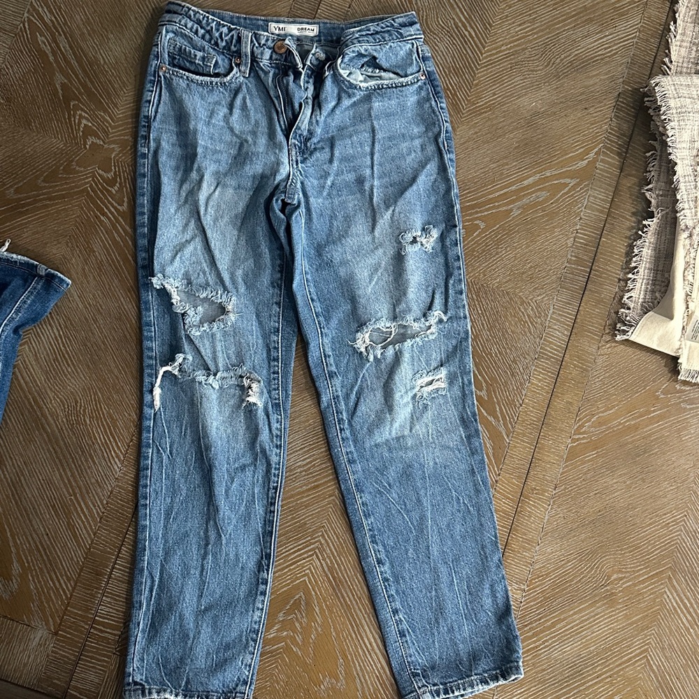 YMI Medium Blue Distressed Boyfriend Jeans